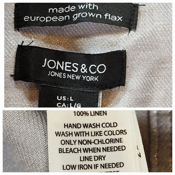 ☔️🔸️NWT Jones New York Metallic Lavender Lightweight LinenButtoned Jacket Large - Picture 11 of 11